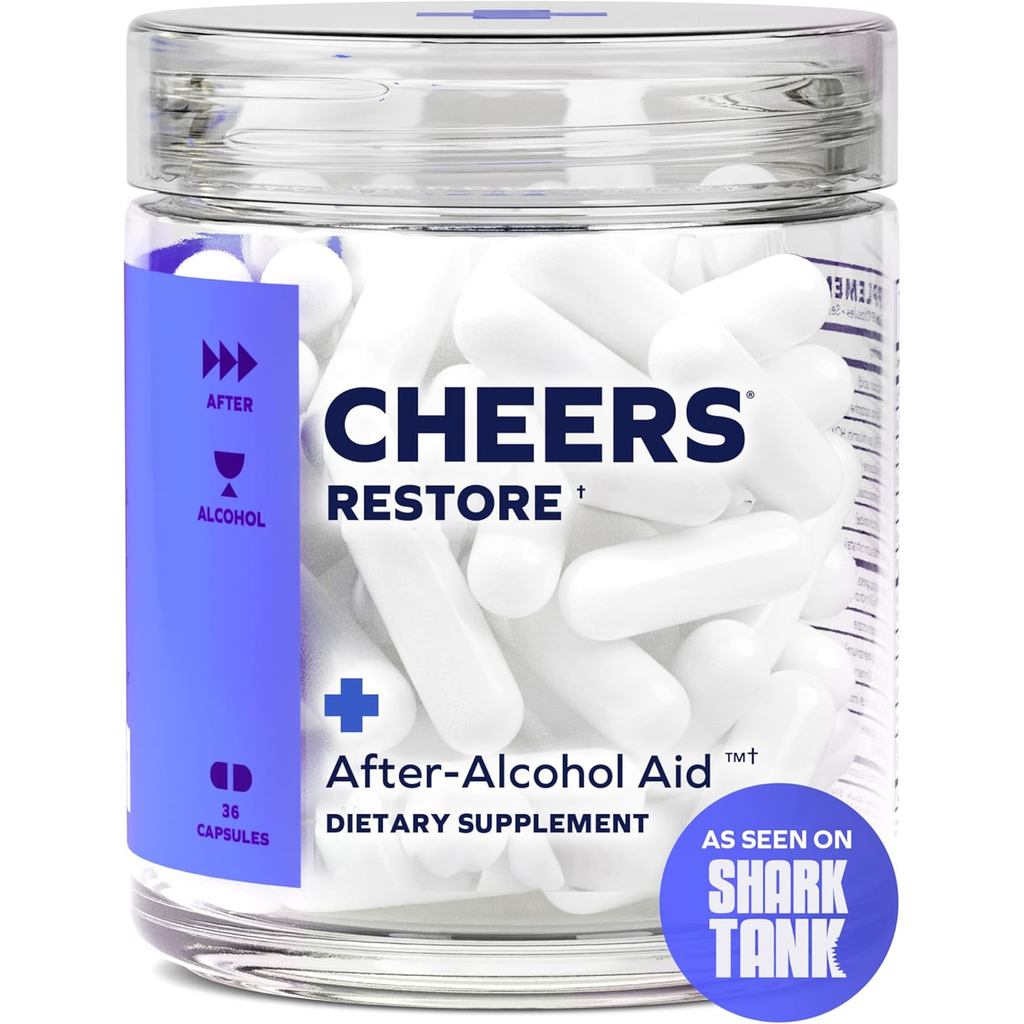 ไชโยคืนคืน | อาหารเสริมพร้อม DHM + L-Cysteine | รู้สึกดีกว่าหลังจากดื่มและรองรับตับของคุณ | 12โดส | 