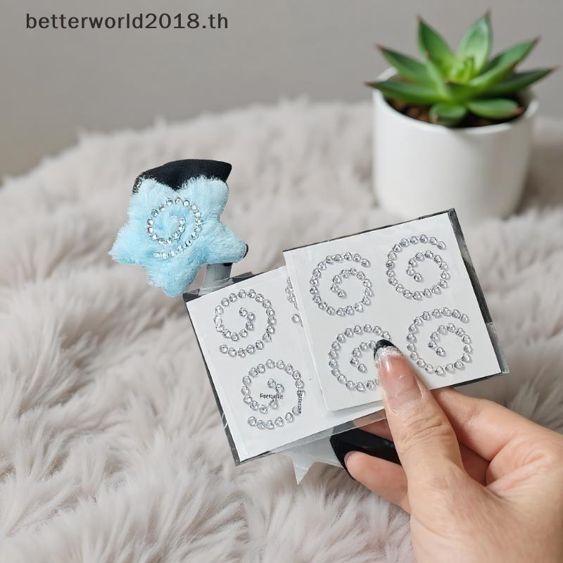 [bet] 1/2 แผ่นเค้กปลา Sparkly Rhinestone Decals 3D อะคริลิค Angel Wings สติกเกอร์คริสตัล DIY Decor S