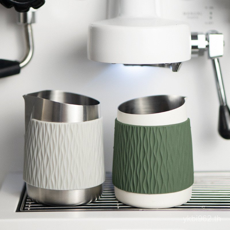 ถ้วยโฟมนม Sharp Mouth Huijia Coffee Latte Cup Latte กระบอก Joint Handleless สแตนเลสปากกลม WPM & HQTB