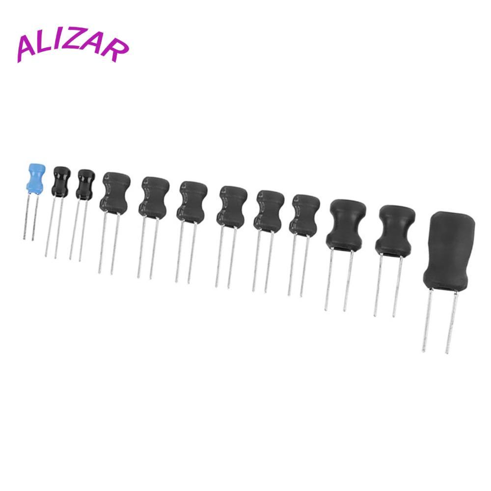 ALIZAR 145 ชิ้นตัวเหนี่ยวนํา, 12 ค่าพร้อมกล่องเก็บ Choke Inductor, ค่า Assortment 10uH-10mH Inductor