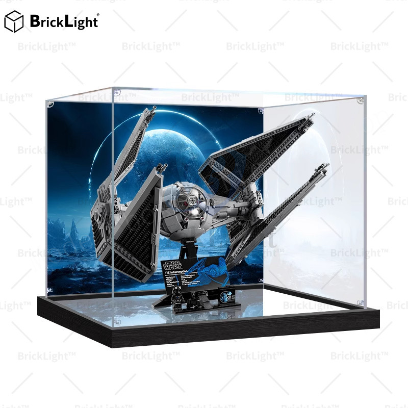 💖กล่องใส่โมเดล ตู้โมเดล กล่องโชว์โมเดล storage box  กล่องโชว์  เลโก้75382 Star Wars Tie เครื่องสกัดก