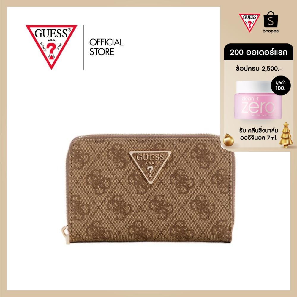 GUESS กระเป๋า รุ่น SG7459140 LAUREL II SLG MED ZIP AROUND ZIP WALLET สีน้ำตาล