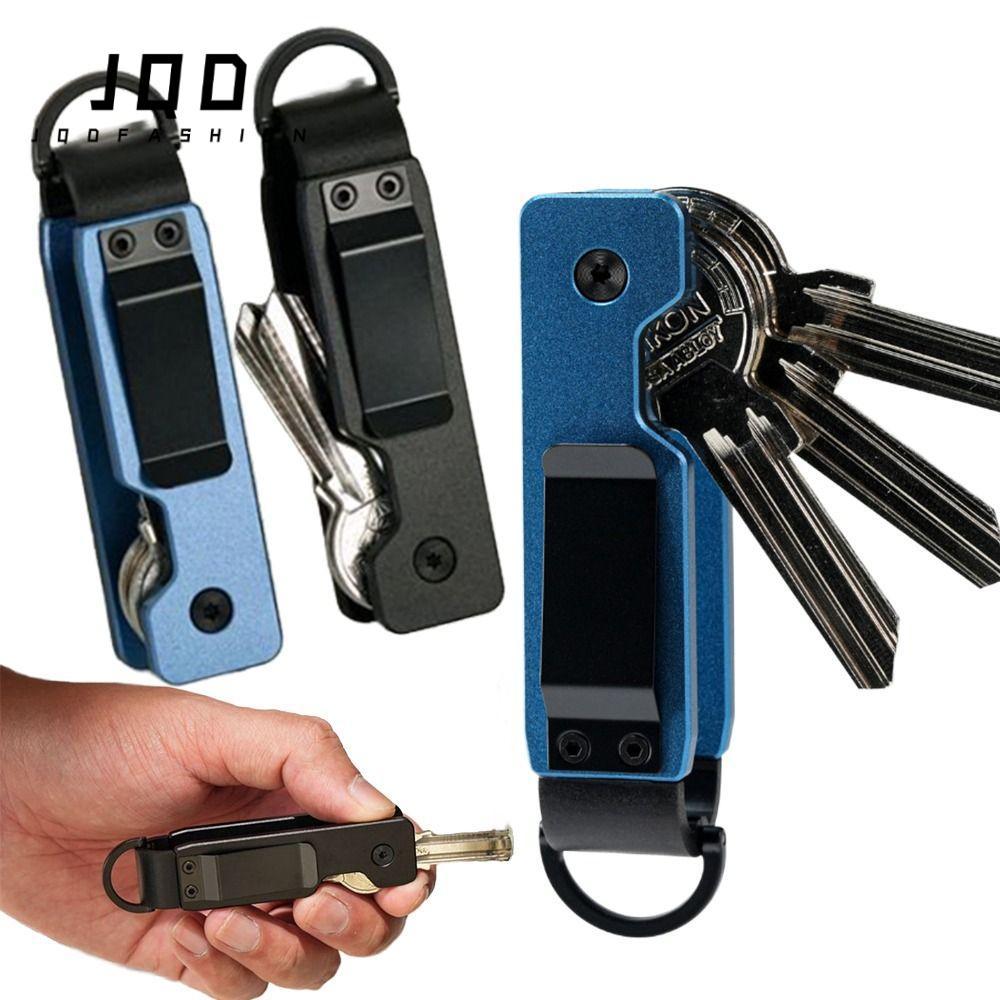 JQD Key Organizer, Compact Minimalist Key Holder, Smart Metal Holds 2-5 Keys Keys Bag Outdoor