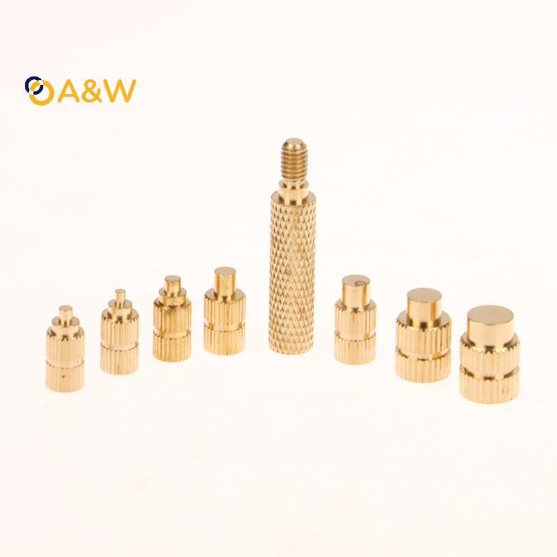 A & W 8 ชิ้น/เซ็ตทองเหลืองความร้อนบัดกรีเหล็กเคล็ดลับเครื่องมือใส่ Nut 3D เครื่องพิมพ์ Holt Melt Nut