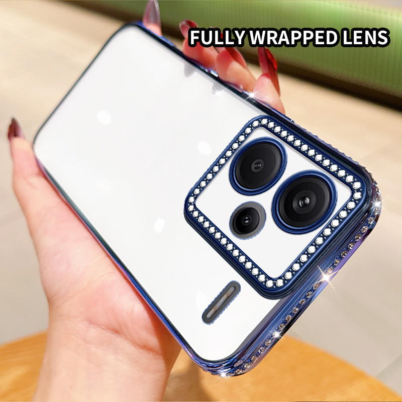 เคส Redmi Note 13 Pro+ 23090RA98C 23090RA98G 23090RA98I หรูหรา rhinestone เคสโทรศัพท์โปร่งใส
