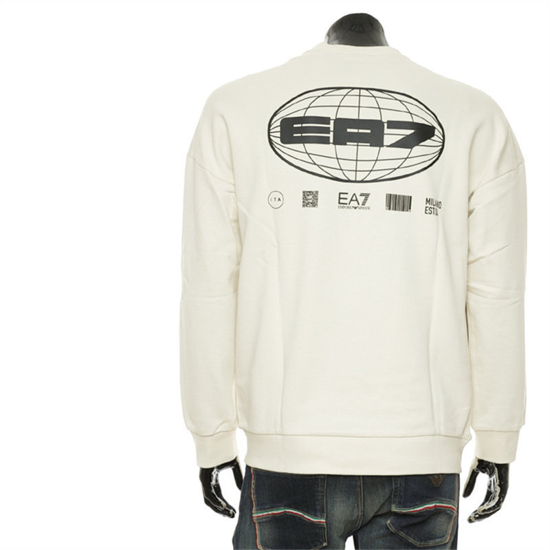 Armani/Armani EA7 Mens Luxury Street Wear Loose Casual Round Neck Sweatshirt
