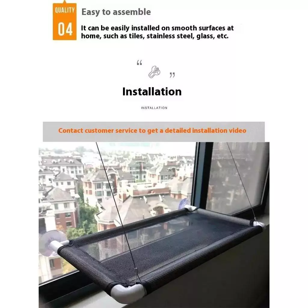 เปลแมวติดกระจก เปลแมวติดผนัง ที่นอนแมว thumbnail 7