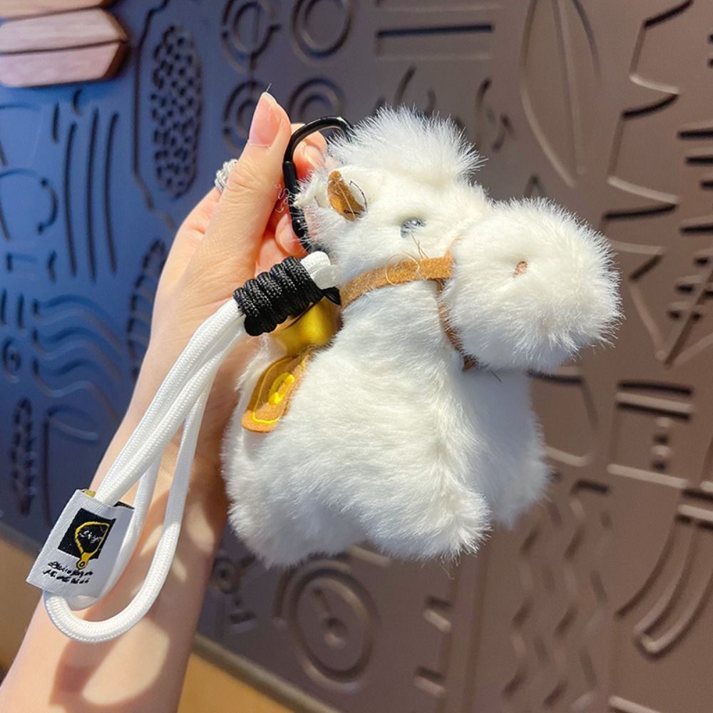 NEXUSNOVA พวงกุญแจตุ๊กตาม้า,น่ารักสร้างสรรค์ Yuanbao Pony จี้,กระเป๋าเป้สะพายหลังจี้พร้อมเชือกเส้นเล็กปุย Kawaii ตุ๊กตาสัตว์พวงกุญแจของขวัญวันเกิด - รูปที่ 6