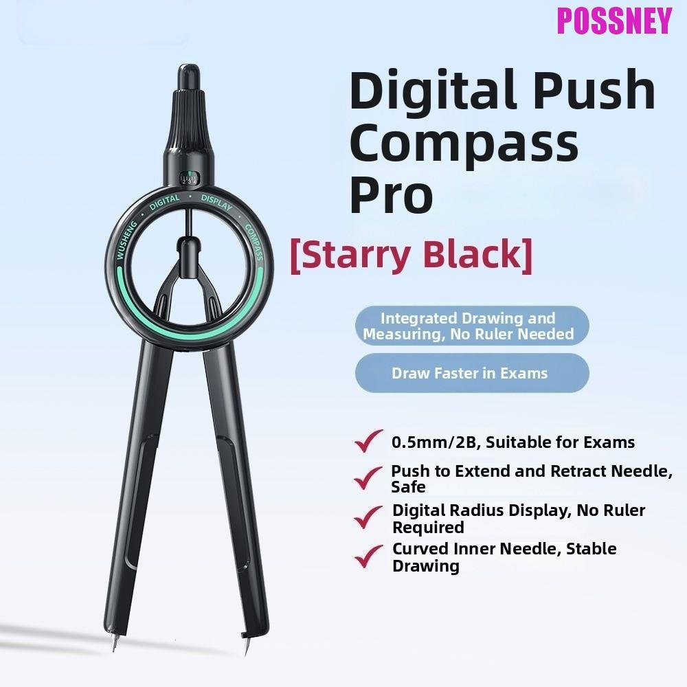 POSSNEY Circle Drawing Gauge, Precision Drafting Drawing Digital Display Compass, Digital Radius Dis