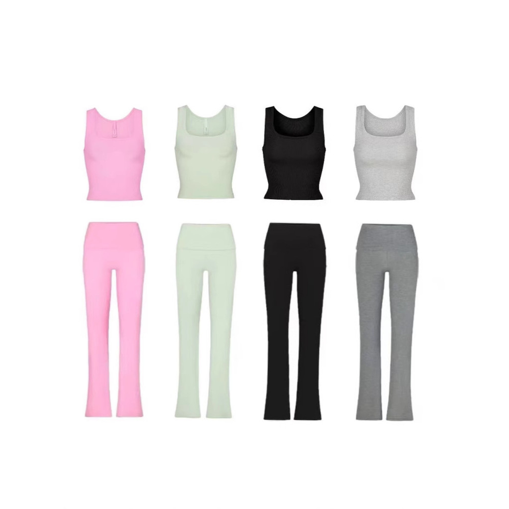 Skims 卡同款softLUNGETANK/FOLDOVERPANT休闲裤子