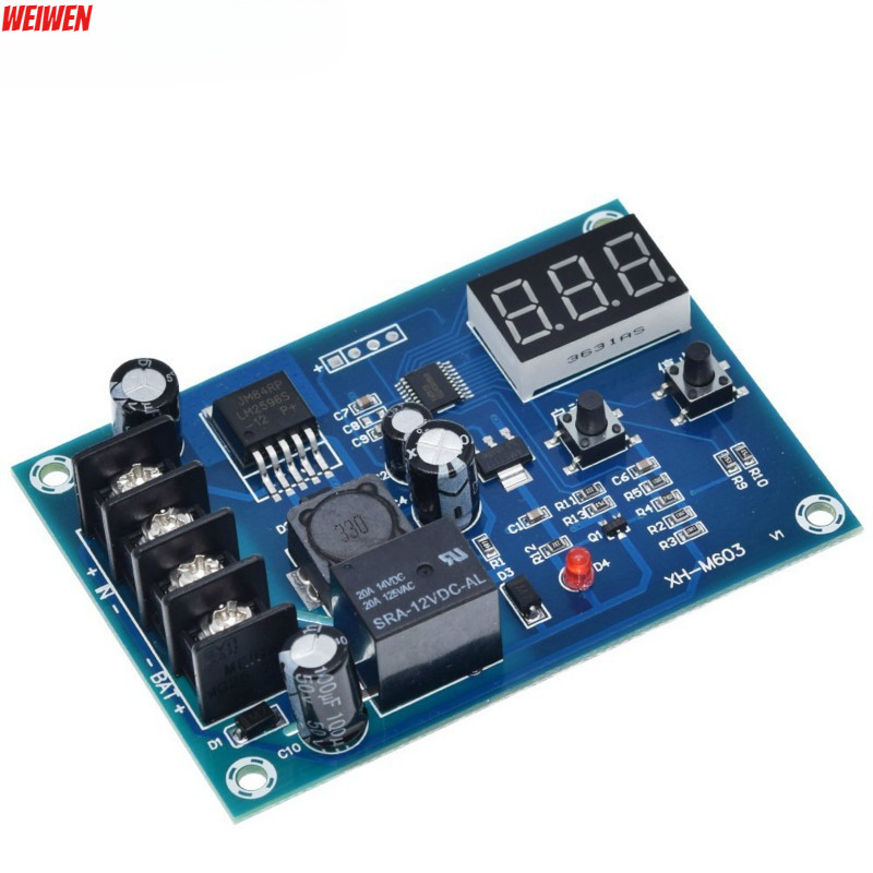 XH-M603 โมดูลควบคุมการชาร์จ 12-24V แบตเตอรี่ลิเธียม Charger สวิตช์ควบคุมป้องกันพร้อมจอแสดงผล LED ใหม่