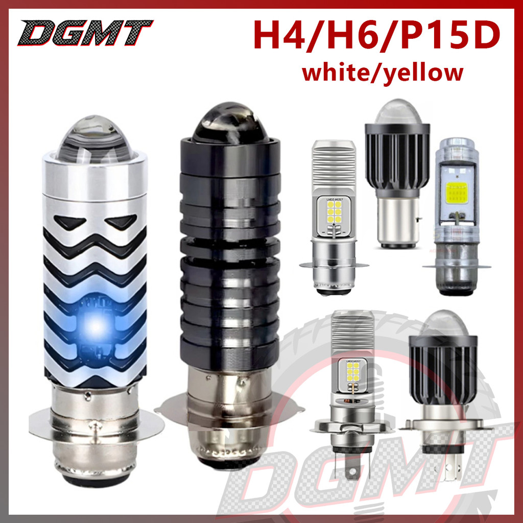 ไฟหน้า LED H4/H6 ส่องสว่าง สำหรับรถจักรยานยนต์ ลำแสง LED 20 เท่า ไฟสปอตไลท์ ไฟตัดหมอก สำหรับสกูเตอร์