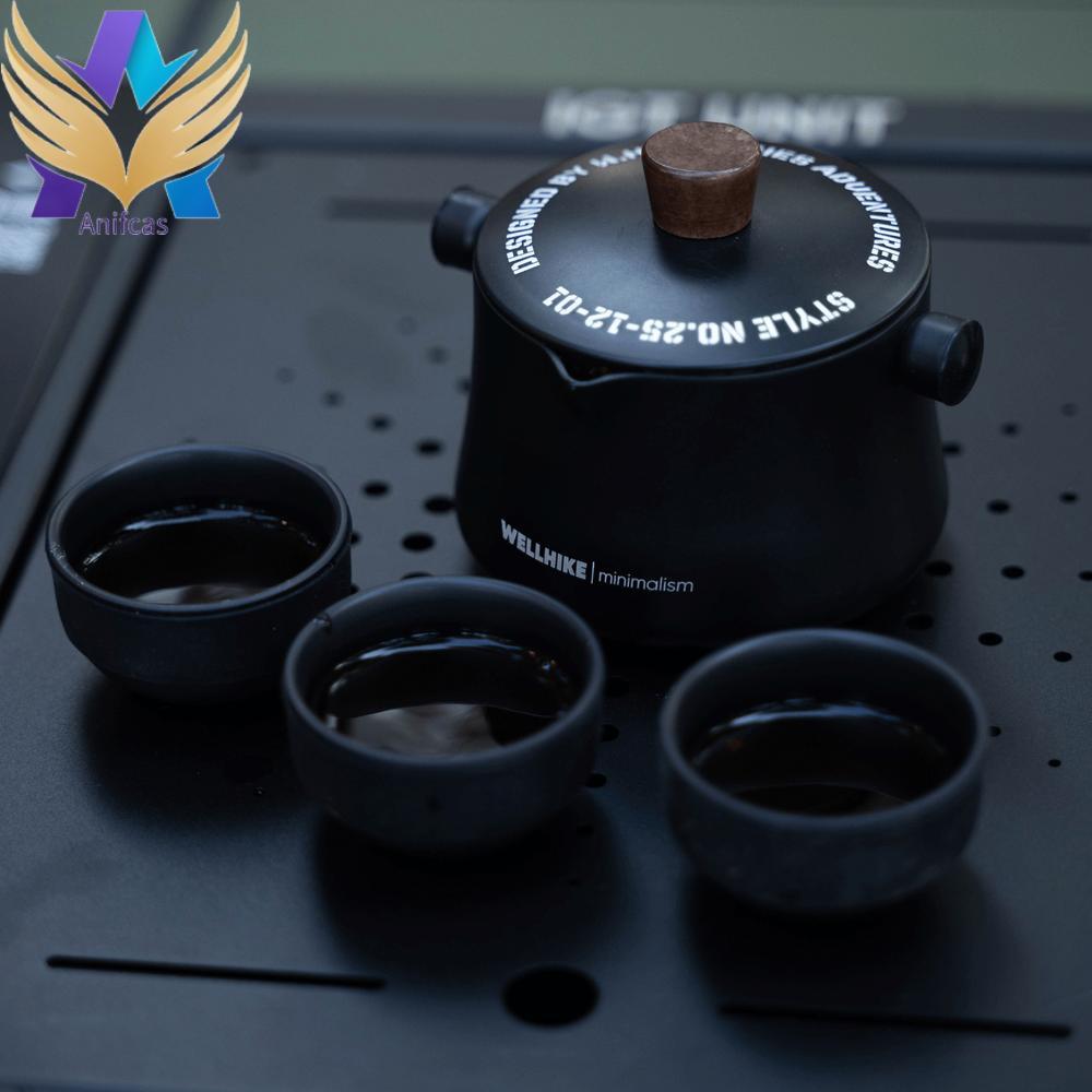 เซตถ้วยชาสามใบ น้ำหนักเบาทrèsuitable pour pique-nique et voyage