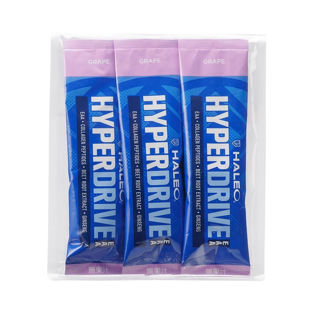 HALEO Hyper Drive EAA Performance Enhancement with Collagen, Beets, and AstraGin - 9 Packs of 24g Ea