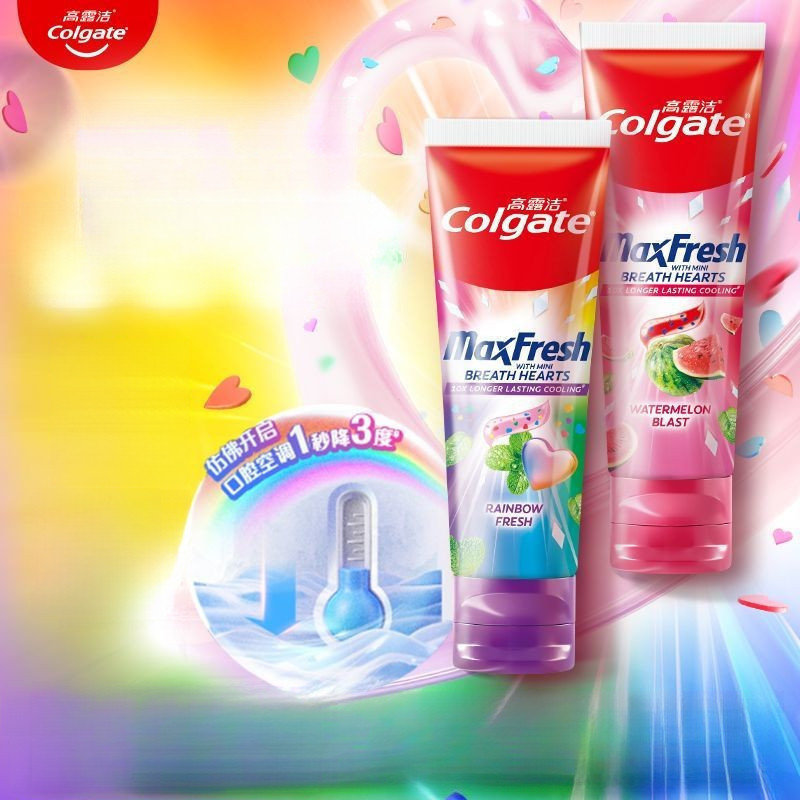 ยาสีฟัน COLGATE Fresh Tone Anti-Cast Mint Rainbow Watermelon ยาสีฟันอเนกประสงค์กลิ่นหอมติดทนนาน