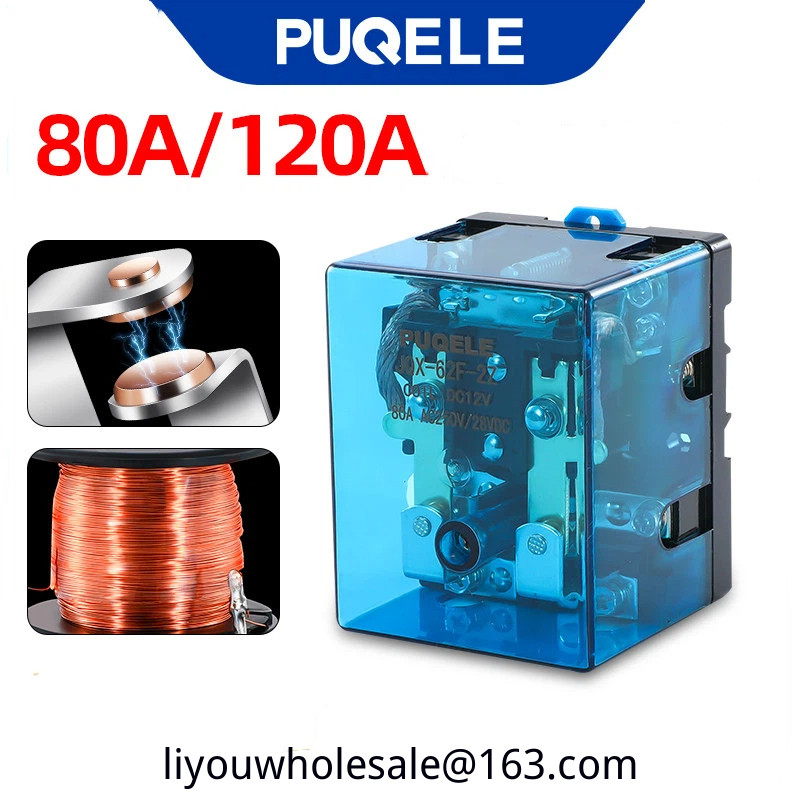 JQX-62F-2Z พลังงานสูง 100A 80A รีเลย์มอเตอร์ AC220V24V12V AC DC