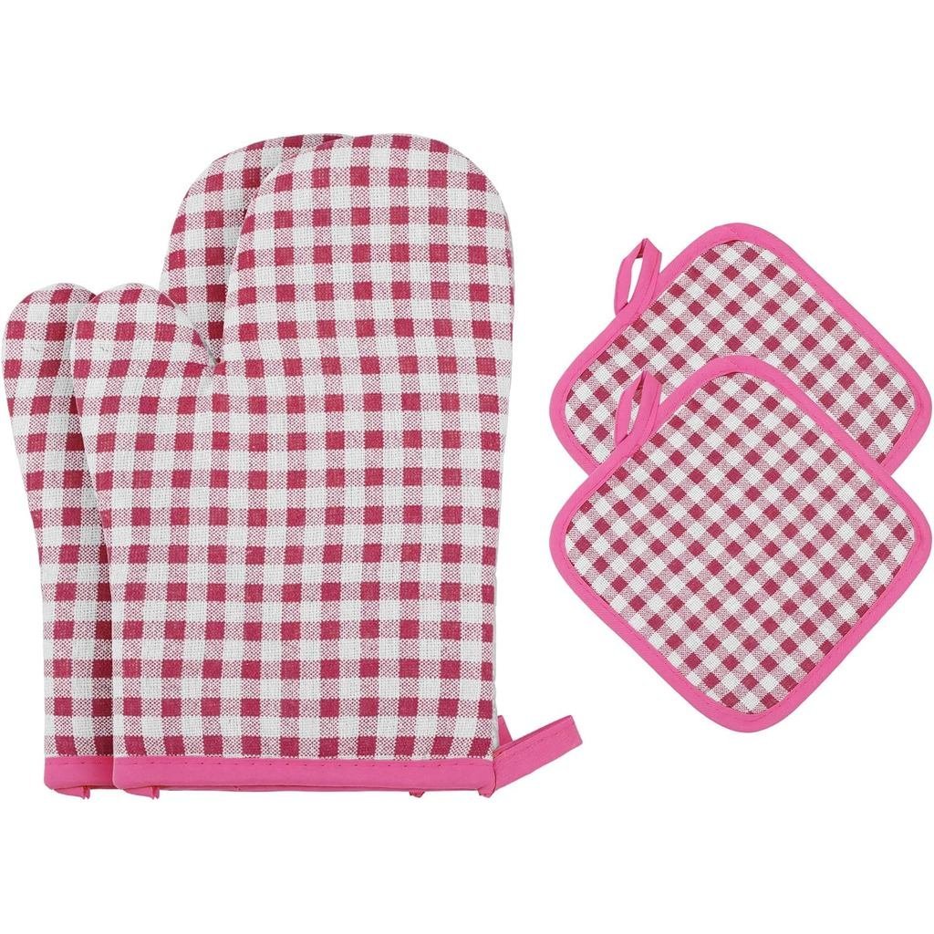 Generic Oven Mitts and Pot Holders Sets 2Pcs, Heat Resistant Kitchen Oven Gloves and Pot Holders for