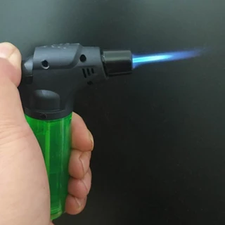 【COD】 หัวพ่นไฟ ไฟฟู่กันลม สำหรับ BBQ แคมป์ปิ้ง ไฟแช็คแก๊ส เติมแก๊สได้ Spray gun lighter