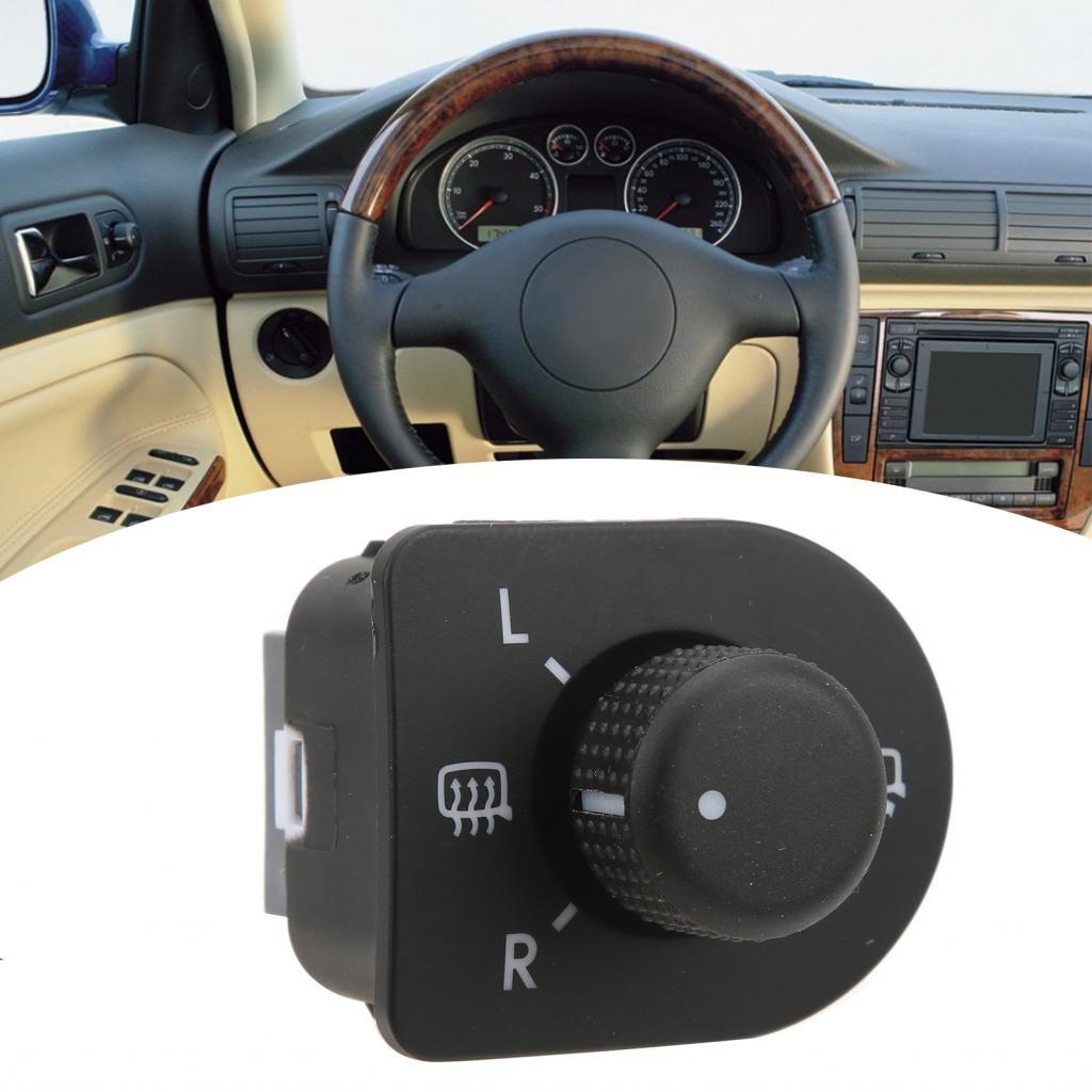 Tbest ด้านข้างกระจกปรับสวิทช์ลูกบิด 1J1 959 565E ABS และโลหะสําหรับ T5 2003 2010 MK4 B5