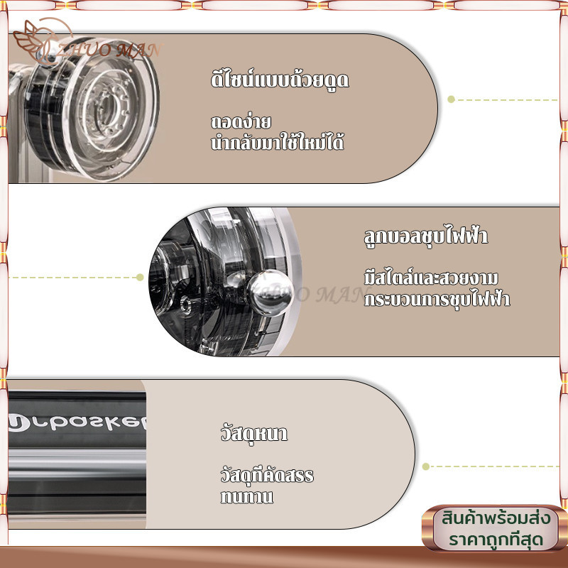 มือจับประตูถ้วยดูด ที่จับประตูบานเลื่อนกันลื่นกันน้ํา มือจับประตู หน้าต่าง กระจก ห้องน้ํา บานเลื่อน ราวจับฝักบัว - รูปที่ 4