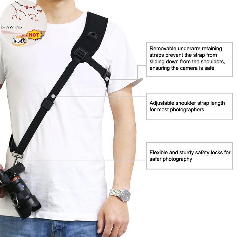 Hastontop Quick Release Anti-Slip Soft สายคล้องกล้องเข็มขัดไหล่สลิงคอสําหรับ EOS 5D4 7D 6D 200DII 85