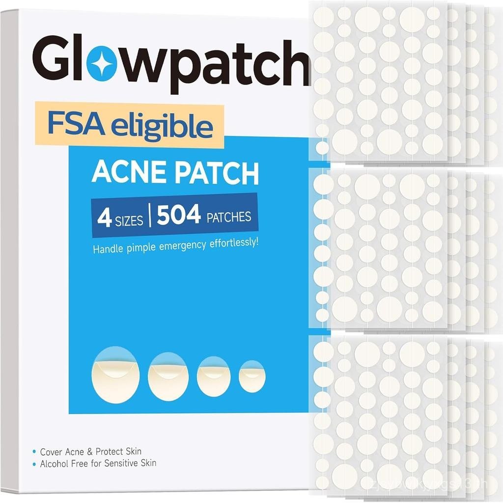 Pimple Patches for Face (504 Count), FSA Eligible Acne Patch Bulk, Zit Stickers 4 Sizes, Hydrocolloi
