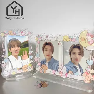 Yelgirlb Photocard Frame,อะคริลิค Spin Card Display Stand,INS Catตกแต่งงานฝีมือป้องกันภาพสําหรับแฟนๆ