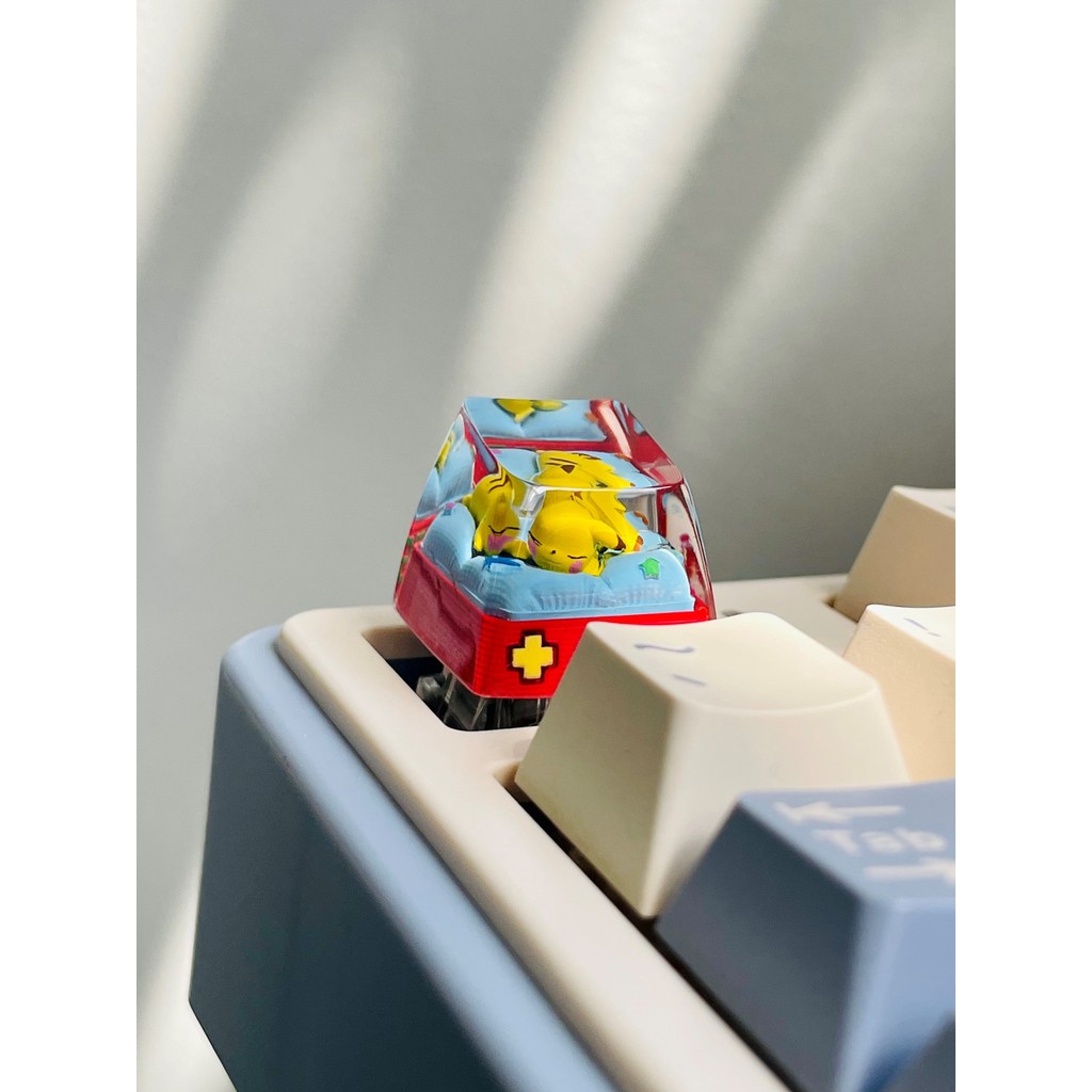 keycap ไทย keycap ปิกาจู | Pokémon Keycap SA ความสูงคีย์บอร์ดที่กําหนดเองเรซิ่นส่วนบุคคล Keycap ของข