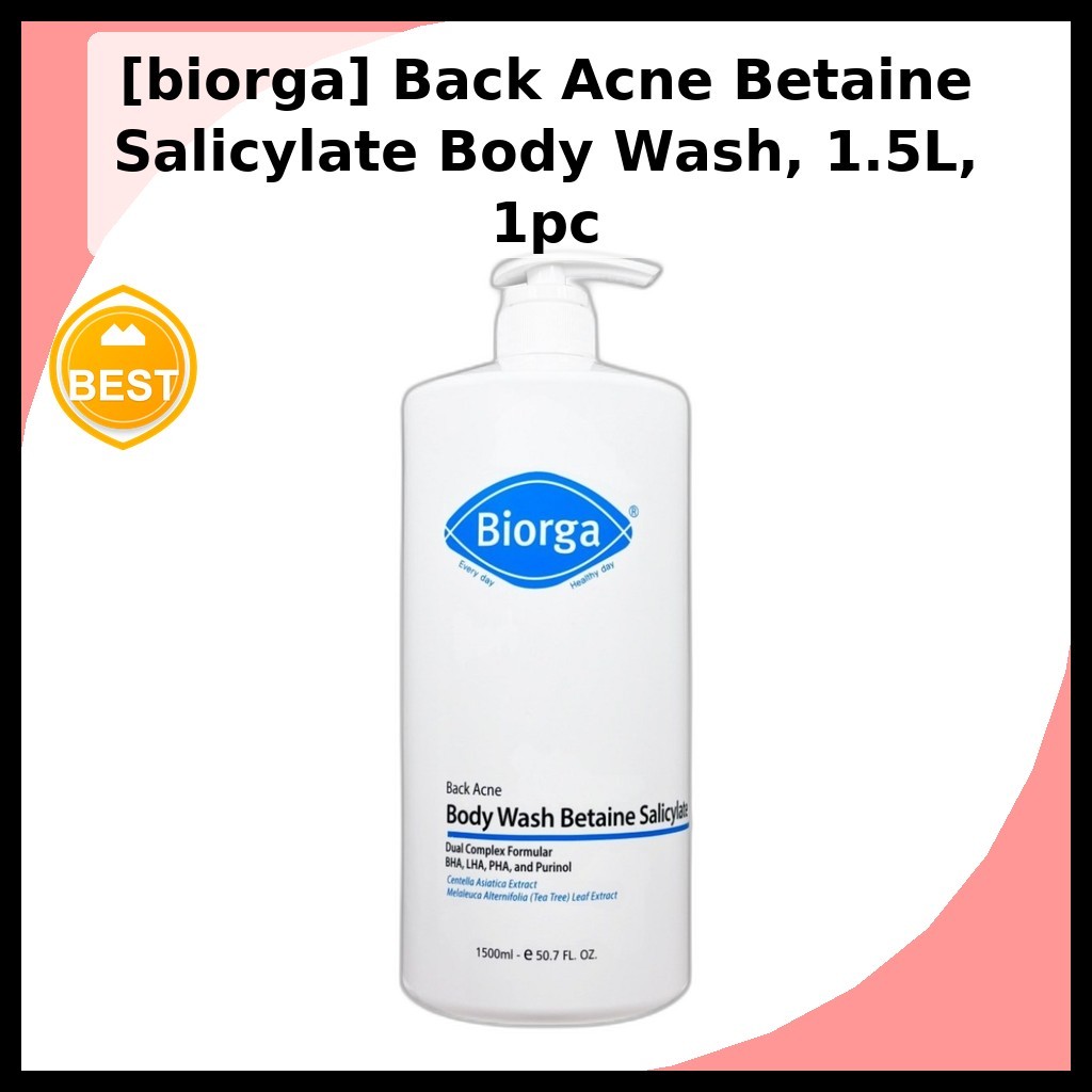 [biorga] Back Acne Betaine Salicylate Body Wash, 1.5L, 1 ชิ้น / Korean Body Wash / Back Acne Treatme