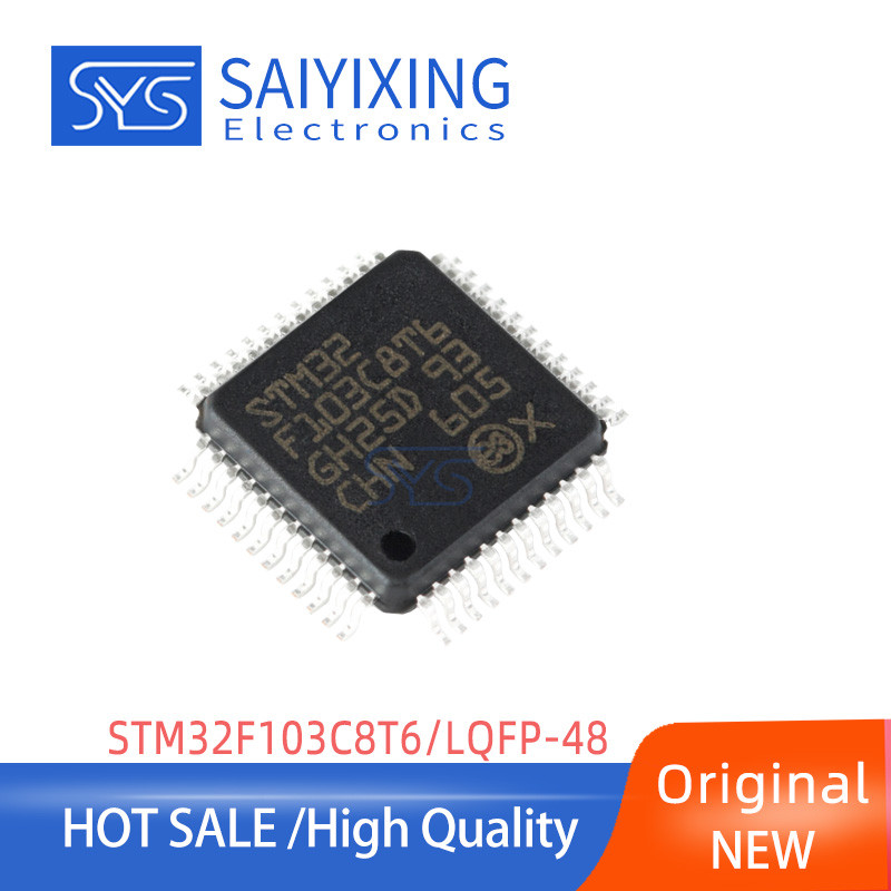 2PCS ใหม่ STM32F103C8T6 STM32F103CBT6 LQFP-48 MCU Microcontroller STM32 F103C8T6 F103CBT6