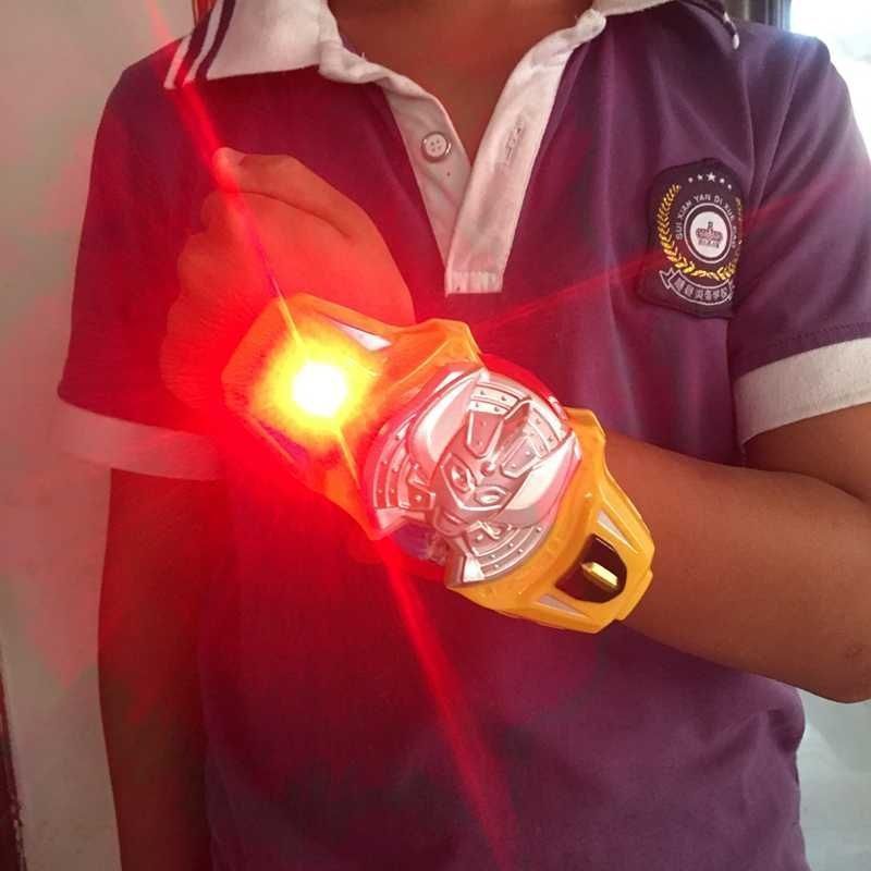 Galaxy Ultraman สร้อยข้อมือ Luminous Superman Ultraman Transformer นาฬิกาเด็กกระพริบเด็ก Ultraman ขอ