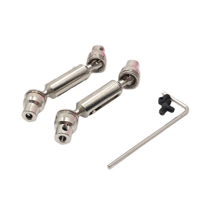 WPL 1/10 C74 1/16 RC รถอะไหล่โลหะอัพเกรดด้านหน้าด้านหลังไดรฟ์เพลาอะไหล่