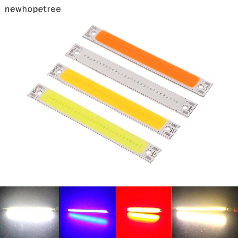 [newhopetree] 3V-4V DC 60 มม.8 มม.LED COB Strip 1W 3W Warm Cold White Blue Red COBแหล่งกําเนิดแสง LE