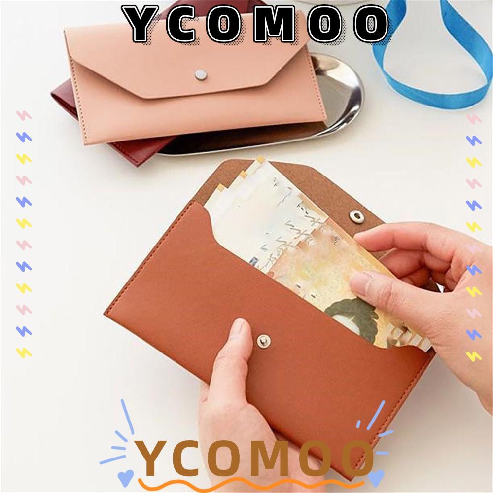 YCOMOO Money Pouch Holder, Ultra-thin PU Leather Cash Envelope Wallet,Reusable Wear-resistant Waterp