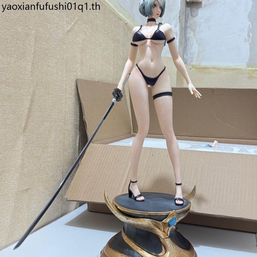 Mechanical Era 1/4 Double-Headed Sculpture 3rd Anniversary Neil 2B Miss ชุดว่ายน้ํารุ่นเกมอะนิเมะรูป