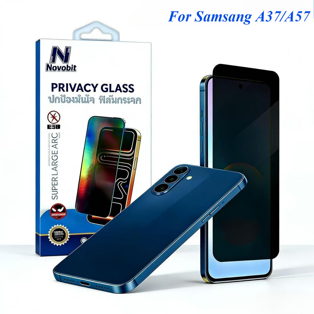 Novobit รับประกัน ฟิล์มกระจกกันมอง For Samsung A37 A57  ฟิล์มป้องกันหน้าจอฟิล์มกันรอยกระจกนิรภัย ป้อ