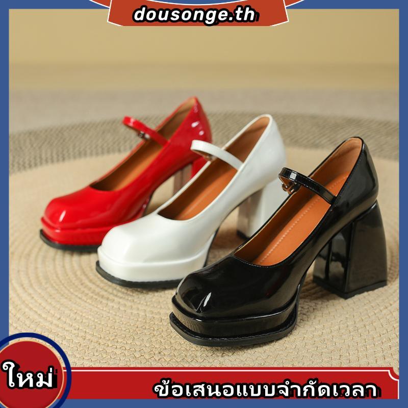 The Mully (Defect) - Labotte.bkk รองเท้าส้นตึก Mary Jane Shoes (5012-2)