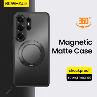 BKWHALE 360 Magnetic Ring Matte Case สําหรับ Samung Galaxy S26 S25 S24 S23 Ultra A57 A56 A55 A54 A37 A36 A35 A34 A27 A26 A25 A24 A17 A16 A15 A06 A14 โทรศัพท์ปลอก