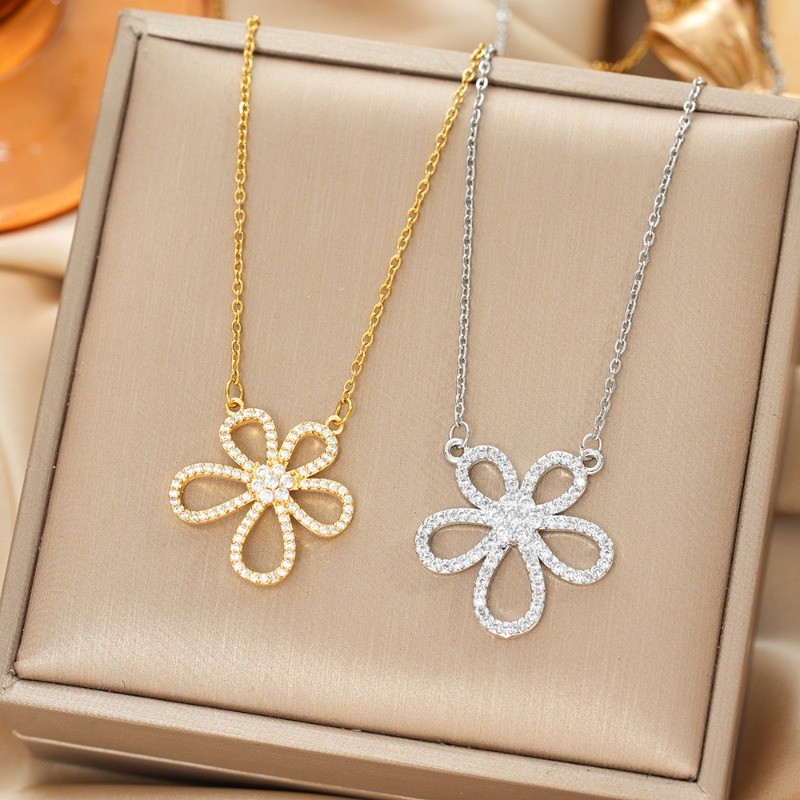ญี่ปุ่นเกาหลีหรูหราแฟชั่น Sun กลีบ Clavicle Chain สร้อยคอ Palace จี้หรูหราสร้อยคอเหล็กไทเทเนียม Daily Commuter All-Match เครื่องประดับ