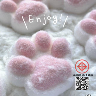 Squishy ของเล่นบีบสกุชชี่ รูปทรงอุ้งเท้าแมว ขนาดใหญ่ 14 ซม. ของเล่นขนสัตว์ Cat Paw ช้า ของเล่นความเครียด