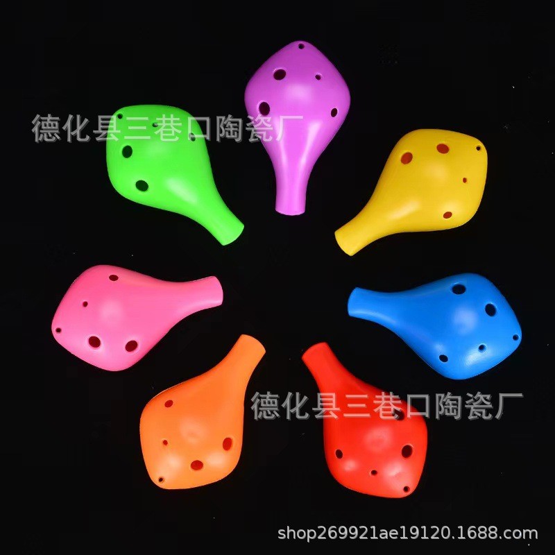 [เครื่องดนตรีขายดี] Ocarina กาวเรซินหกหลุมพลาสติกกันกระแทกนักเรียนผู้ใหญ่ Self-Study Musical Inst