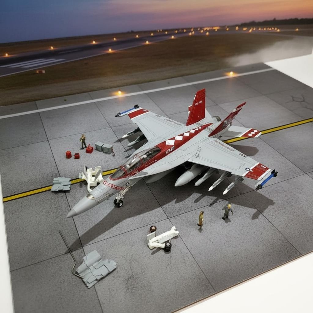 ไม่ต้องประกอบ 1/100 Scale F/A-18 รุ่นสูงรายละเอียด Static Fighter Jet Display รุ่นสะสมคุณภาพสําหรับง