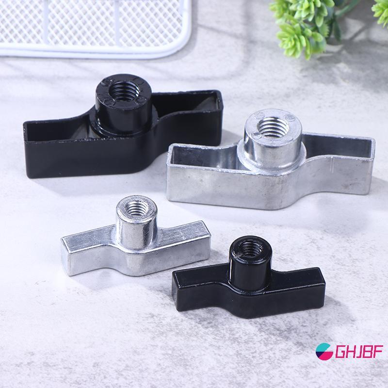 GHJBF] 1Pc Wing Ths Clamp Handle Parts ชุบสังกะสีอลูมิเนียม M8 M12 Handle Bla สีเทา Nut Knob T-nut ส
