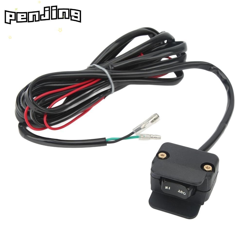PENJING Winch Rocker Switch ความยาว 3 เมตร 12V สายควบคุมแฮนด์, สวิตช์เปลี่ยนสายควบคุม Thumb Switch ส
