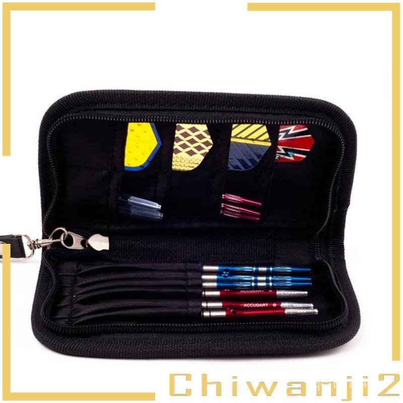 [Chiwanji2] Bifold Dart Case Holds 12 Darts Steel Tip Darts Shafts Flights Storage Bag