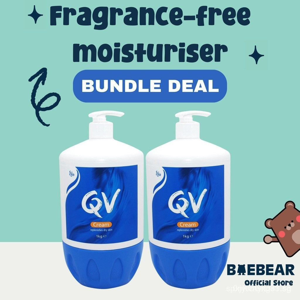 (มัด 2) EGO QV Cream 1kg ผิวชุ่มชื้น | เติมเต็มผิวแห้ง [Baebear.sg]