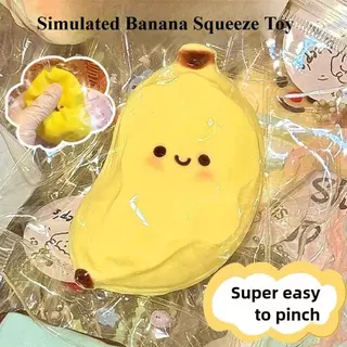 อวบกล้วย Squishy Squeezable ความเครียดบรรเทา Sensory Fidget ของเล่นสําหรับชายหญิงนักเรียนห้องเรียนโรงเรียนสํานักงาน antirtth