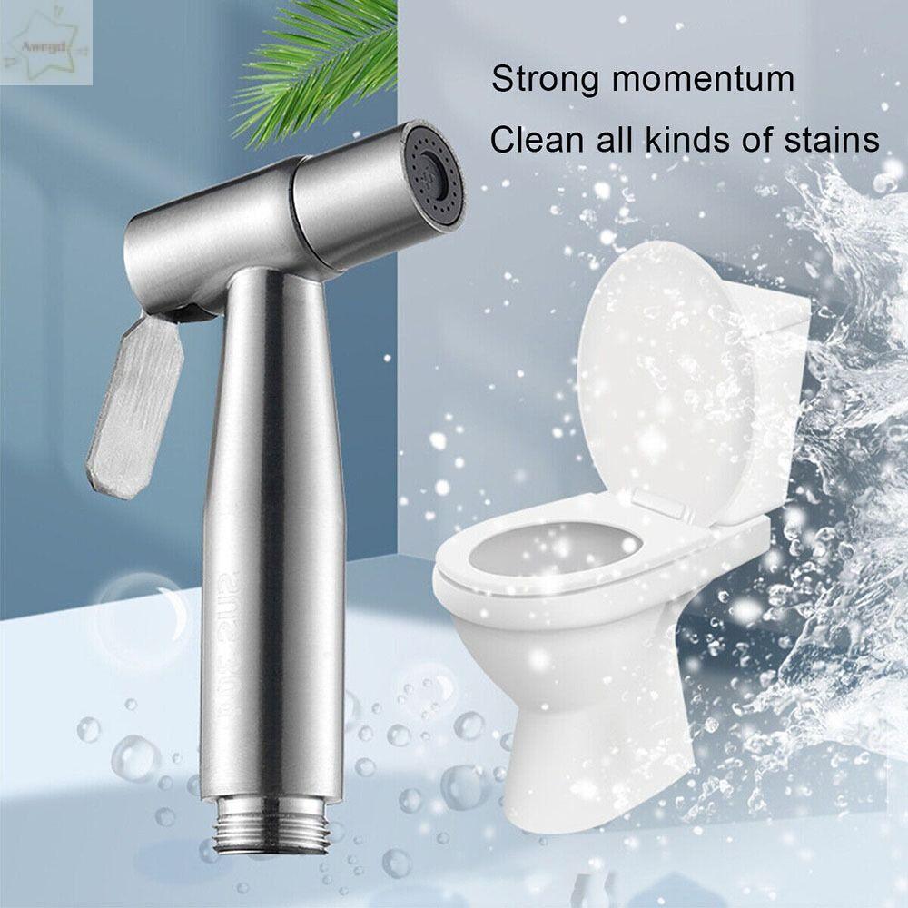 AWNGD ห้องน้ํา Bidet Douche สเปรย์อุปกรณ์ห้องน้ําทําความสะอาดตัวเองหัวฝักบัวมือถือ Hand Bidet ก๊อกน้