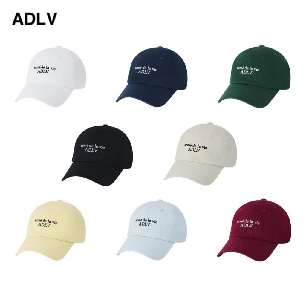 ADLV [acme de la vie] หมวก รุ่น Basic Ball Cap (Black / Navy / White / Blue / Pink / Beige)