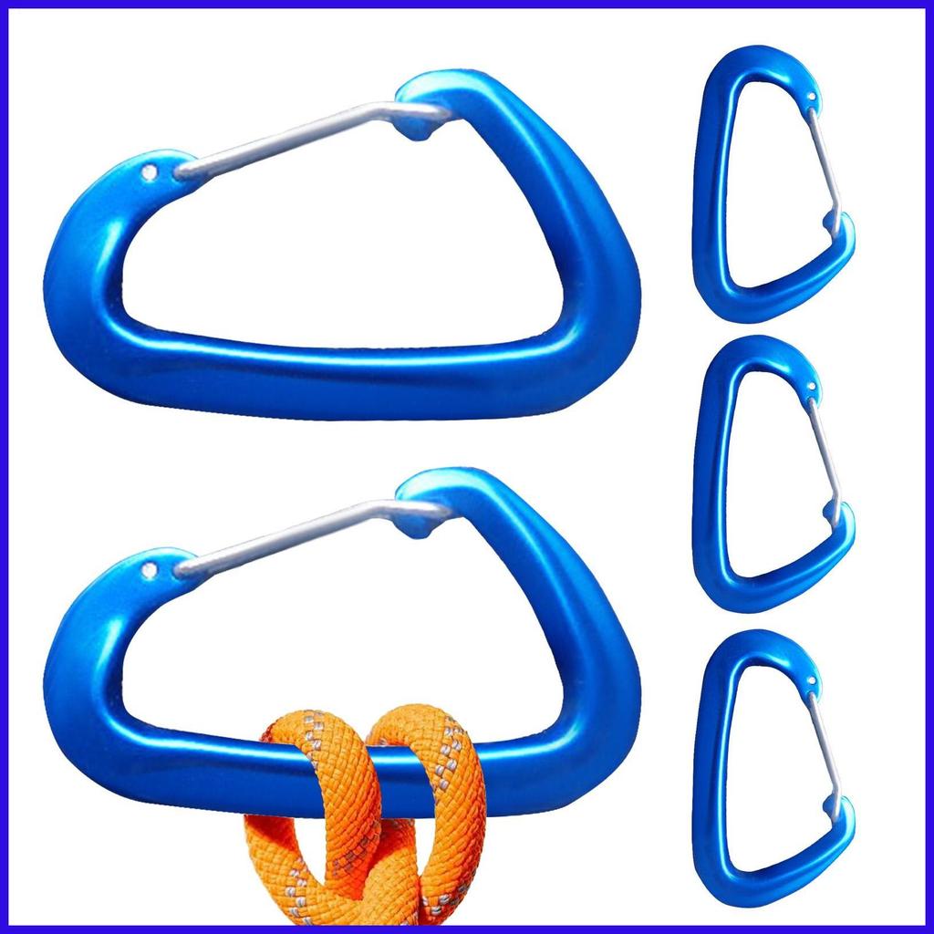 Mini Carabiner 5 ชิ้น D รูปร่าง Carabiner พวงกุญแจ D หัวเข็มขัดสําหรับปีนเขากระเป๋าเป้สะพายหลังกระเป